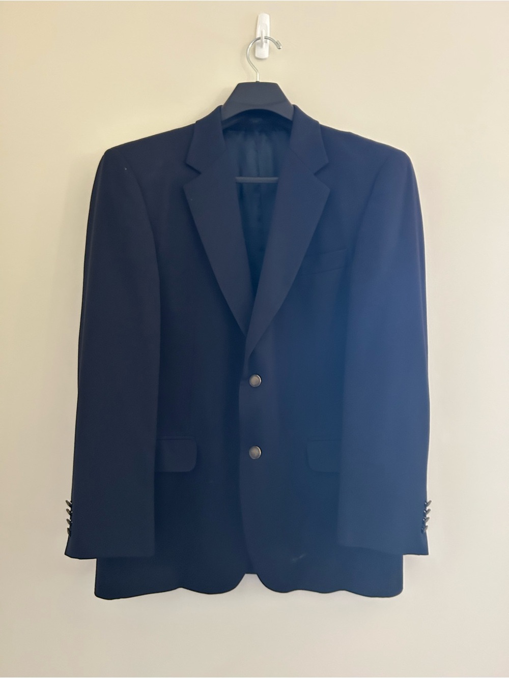 Stafford Executive 42R Pure New Wool Black 2-Button Blazer Sport Coat Mens 42 R